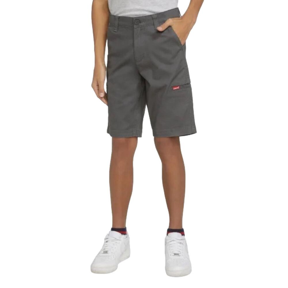 Levi's Shorts Boy’s Cargo Straight Fit Adjustable Waist Gray Size 6 NWT